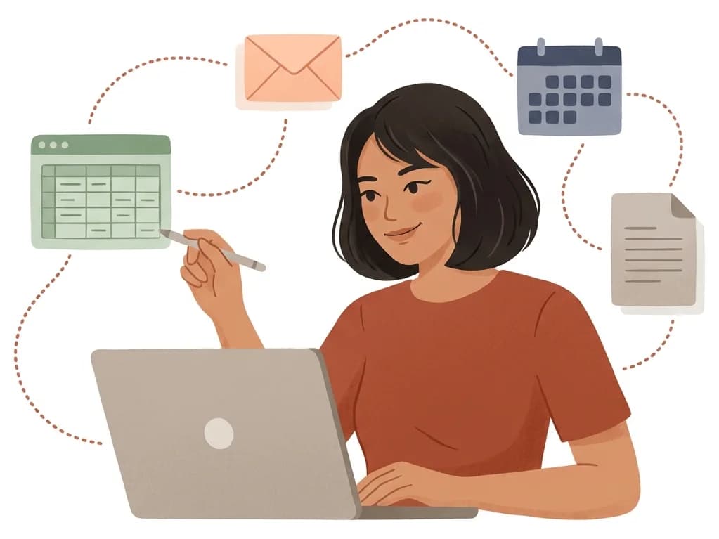 Ilustrasi kelas Workshop Claude Level 2, Bikin Claude Kerja Berurutan